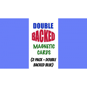 Magnetic Cards (2 pack/double back blue) by Chazpro Magic.