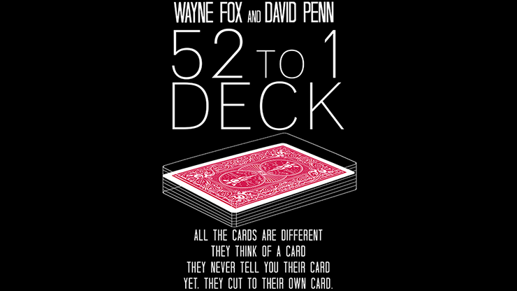 The 52 to 1 Deck RED (Gimmicks and Online Instructions) by Wayne Fox and David Pen
