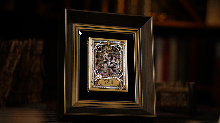White Tiger Luxury Frame by Ark Playing Cards