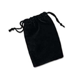 Samtbeutel schwarz / Velvet bag black