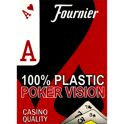 Fournier Plastic Playing Cards Large Pips ( red )
