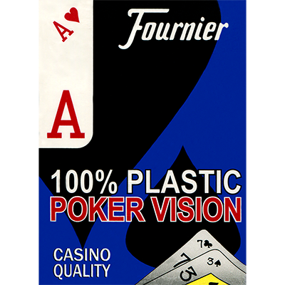 Fournier Plastic Playing Cards Large Pips ( blue )
