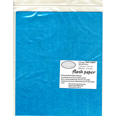Pyro Papier blau (Flash Paper) - 5 er Pack