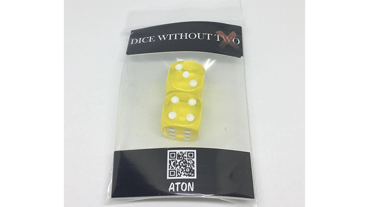 Dice Without Two CLEAR YELLOW (2 Dice Set) 