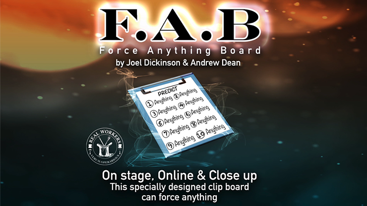 FAB BOARD A5/BLACK(Gimmicks and Online Instruction) by Joel Dickinson & Andrew Dean
