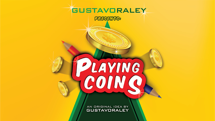 PLAYING COINS (Gimmicks and Online Instructions) by Gustavo Raley