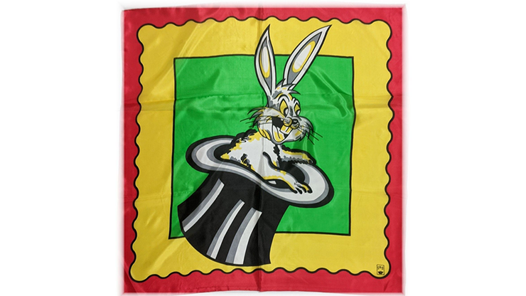 Rice Picture Silk 27" (Rabbit in Hat) by Silk King Studios - Seidentuch