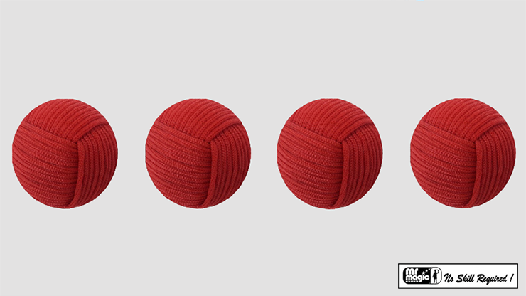 Rope Balls 1 inch / Set of 4 (Red) by Mr. Magic - Trick