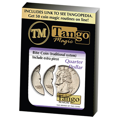 Bite Coin - (US Quarter - Traditional With Extra Piece)(D0047)by Tango 