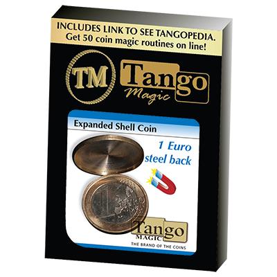 Expanded Shell Coin - (1 Euro, Steel Back) by Tango Magic -  (E0066)