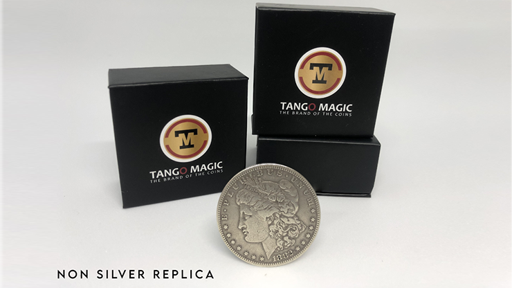 Replica Morgan Steel Coin (Gimmicks and Online Instructions) by Tango Magic