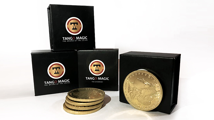 Replica Golden Morgan Expanded Shell (Gimmicks and Online Instructions) by Tango Magic