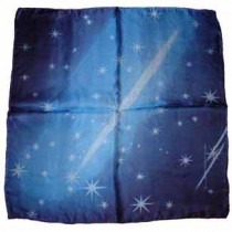 Zombie silk - 65 cm x 65 cm - Blau Seidentuch Sterne