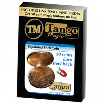 Expanded Shell Coin (50 Cent Euro, Steel Back) by Tango Magic - Trick (E0005)