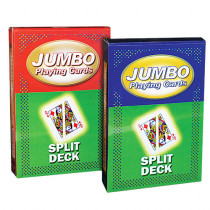 Jumbo Playing Cards - Split (red back)