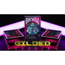 Gilded Fushia Bicycle Cybershock Playing Cards