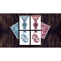 Marked Paisley Ton sur Ton Poudre Blue Playing Cards