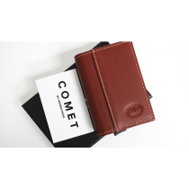 Comet Wallet Brown Leather Silver Shell (Gimmicks and Online Instruction) by Andrew Dean