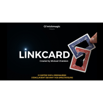 LinkCard BLUE (Gimmicks and Online Insruction) by Mickaël Chatelain 