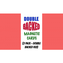 Magnetic Cards (2 pack/double back red) by Chazpro Magic.