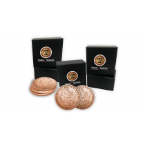 Copper Morgan Expanded Shell plus 4 four Regular Coins (Gimmicks and Online Instructions) by Tango Magic