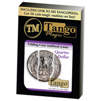 Folding Coin Quarter (D0021) (Traditional) by Tango Magic - Trick (D0021)