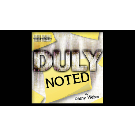 DULY NOTED Blue (Gimmick and Online Instructions) by Danny Weiser 