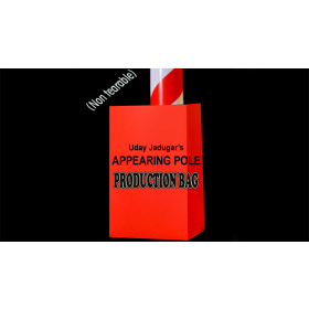 APPEARING POLE BAG RED (Gimmicked / No Tear) by Uday Jadugar