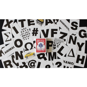 Bicycle Special LETTERS Red Playing Cards (plus 10 Online Effects)