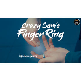 Hanson Chien Presents Crazy Sam's Finger Ring BLACK / LARGE (Gimmick and Online Instructions) by Sam Huang 