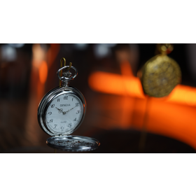 Infinity Pocket Watch V3 - Silver Case White Dial / STD Version (Gimmick and Online Instructions) by Bluether Magic