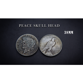 PEACE SKULL HEAD COIN by Men Zi  Magic