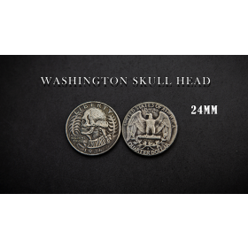 WASHINGTON SKULL HEAD COIN by Men Zi  Magic