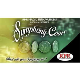 Symphony Coins (US Eisenhower) Gimmicks and Online Instructions by RPR Magic Innovations