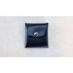 Square Coin case (Black Leather) by Gentle Magic